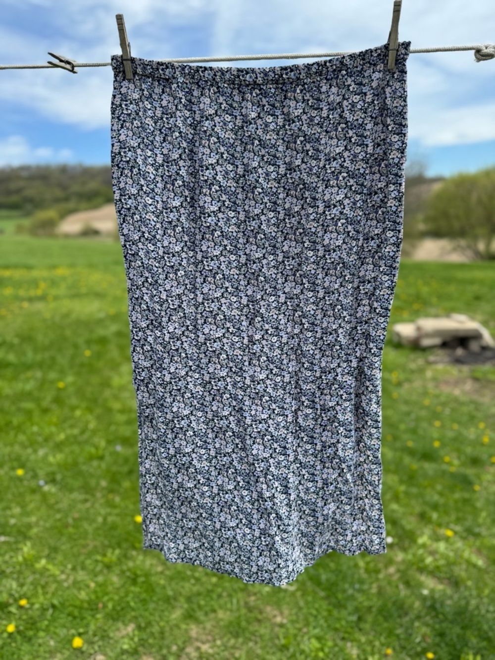 Vintage Cherokee Pastel Floral Maxi Skirt Large